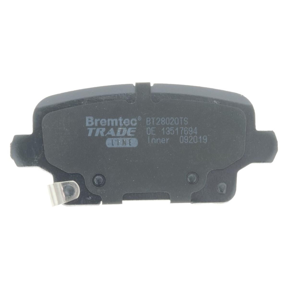 BREMTEC BRAKE PAD SET REAR HOLDEN COMMODORE ZB 2.0L 2017-, , scanz_hi-res