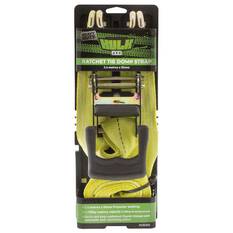 QTY 1 HD RATCHET TIE DOWN 3.6m 1100kg 50mm YELLOW HULK 4x4, , scanz_hi-res
