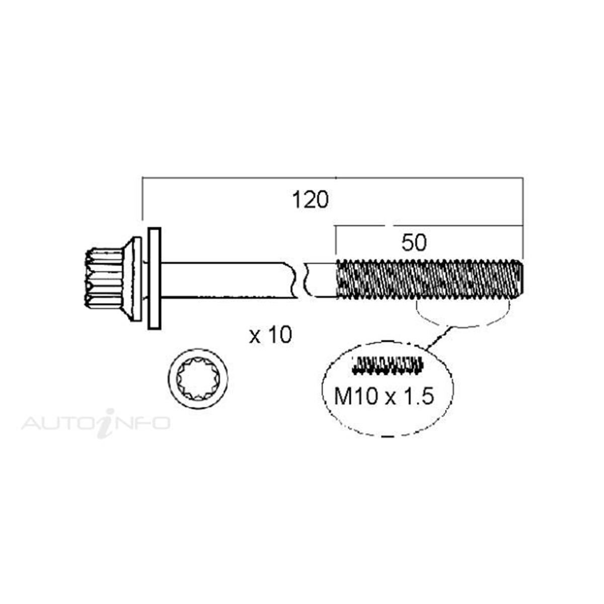 HEAD BOLT SET SUZUKI M13A, , scanz_hi-res