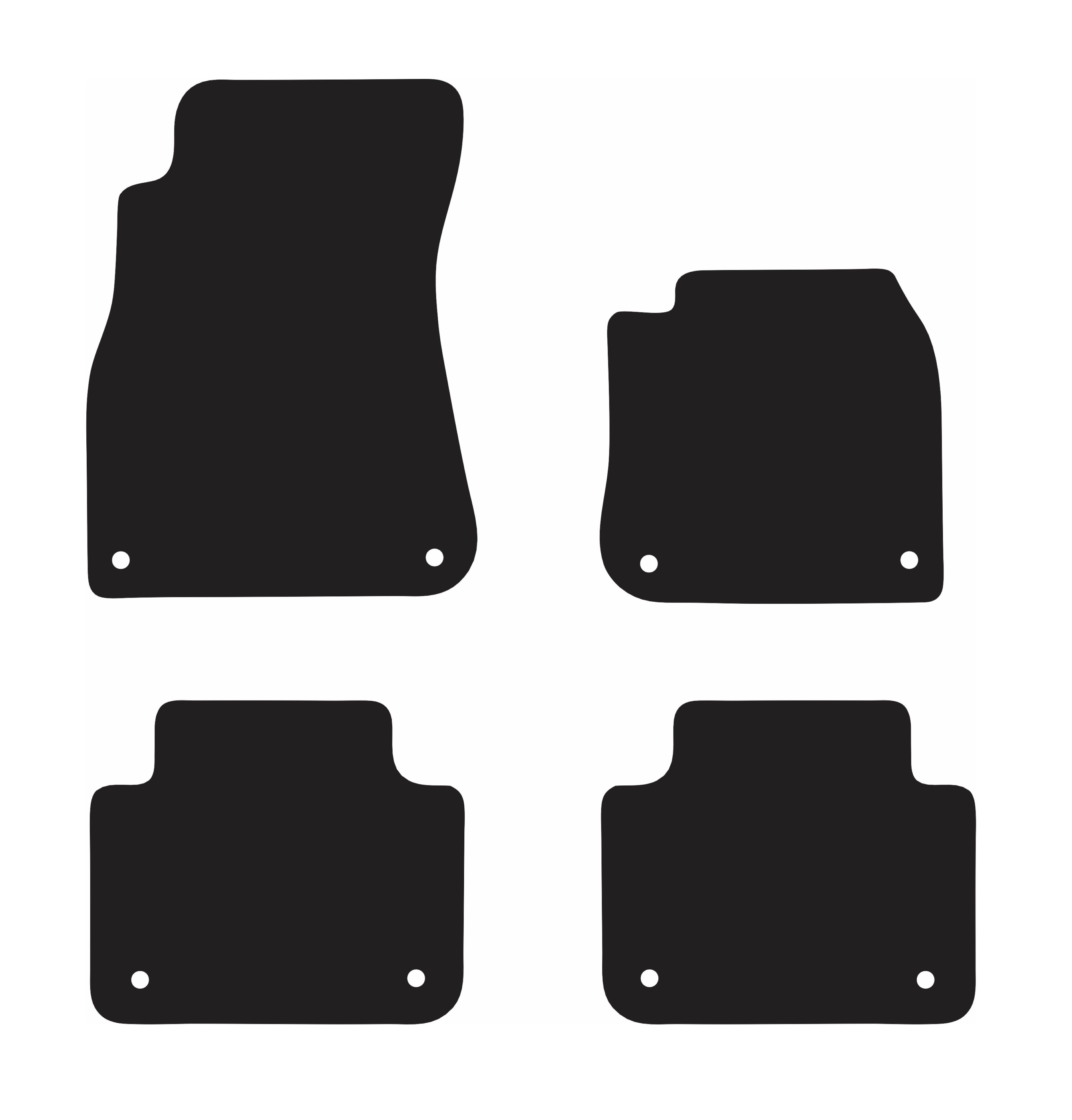 EXECUTIVE RUBBER CAR MATS FOR VOLKSWAGEN TOUAREG (3RD GEN) 2019 ONWARDS, , scanz_hi-res