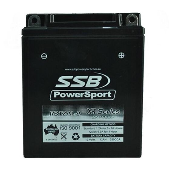 MOTORCYCLE AND POWERSPORTS BATTERY (YB12AL-A) AGM 12V 12AH 250CCA BY SSB HIGH PERFORMANCE, , scanz_hi-res
