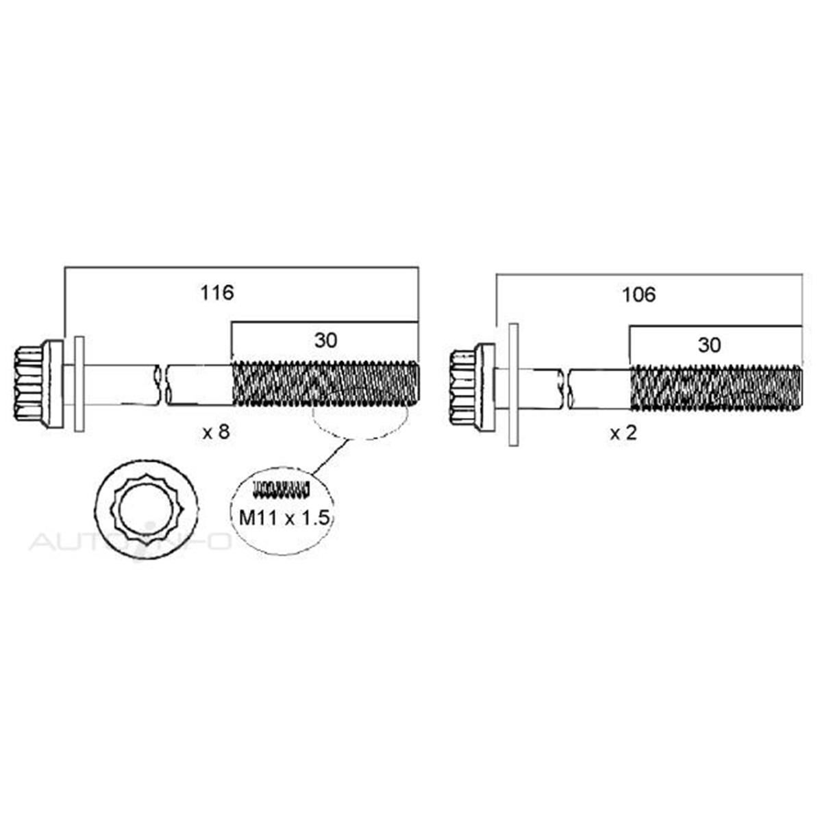HEAD BOLT SET KIA A5D, , scanz_hi-res