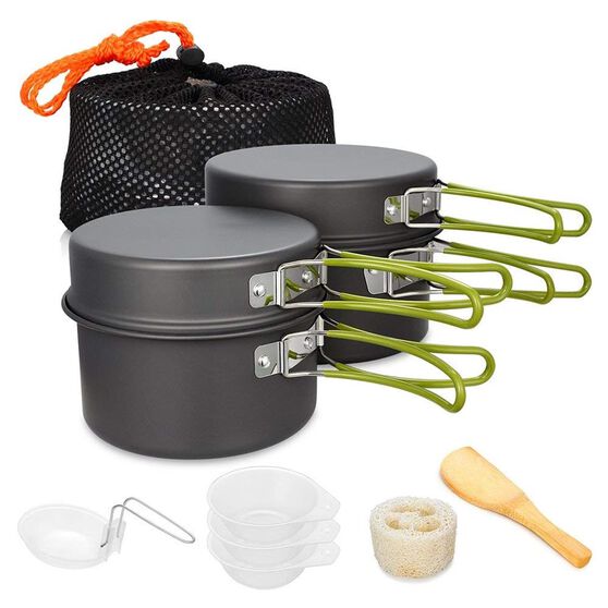 SOUTHERN ALPS CAMPING COOK SET - 10PCE, , scanz_hi-res
