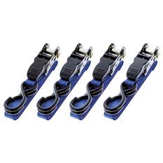 QTY 4 HD RATCHET TIEDOWN 4.5m 270kg LASHING 25mm BLUE HULK 4x4, , scanz_hi-res
