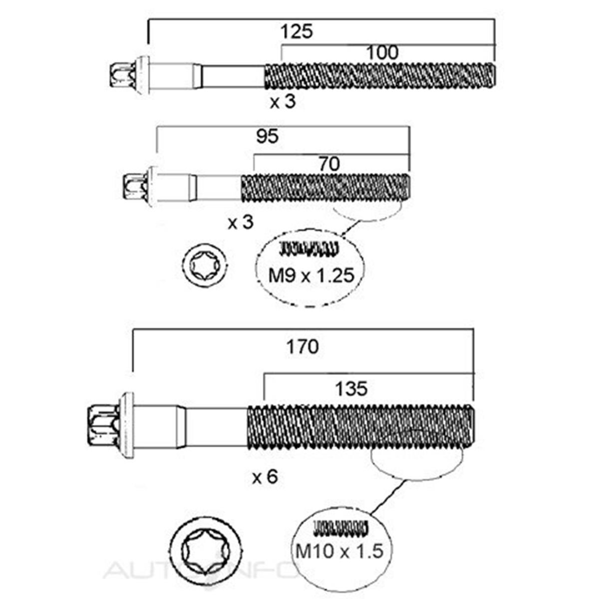 HEAD BOLT SET BMW N42 N46, , scanz_hi-res