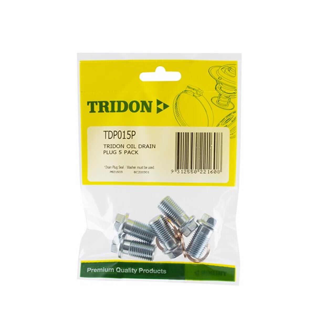 TRIDON OIL DRAIN PLUG 5 PACK, , scanz_hi-res