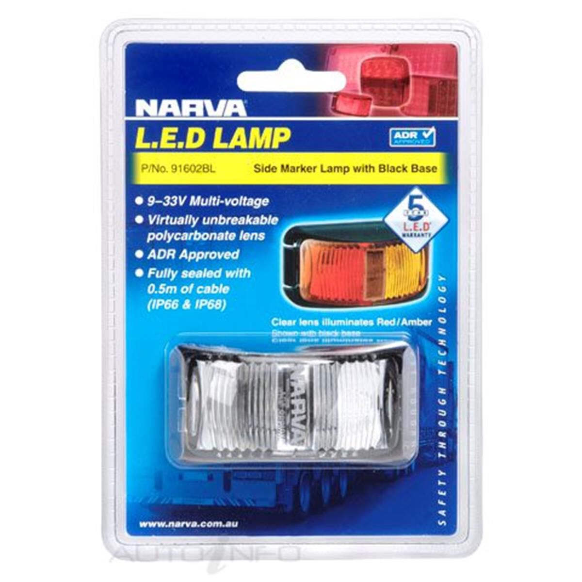 LED MV 16 S/MARKER RED/AMBER, , scanz_hi-res