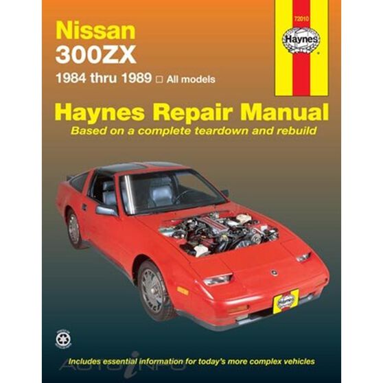 NISSAN 300ZX HAYNES REPAIR MANUAL FOR 1984 THRU 1989 MODELS INCLUDING TURBO, 2SEATER AND 2 + 2 V6 ENGINE, , scanz_hi-res