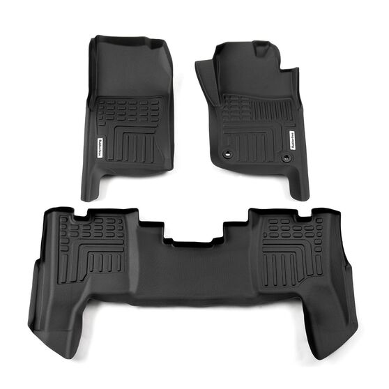 DEEP DISH FLOOR LINERS FOR TOYOTA LANDCRUISER 76/79 2012+ DUAL CAB / WAGON GXL ONLY FULL SET, , scanz_hi-res