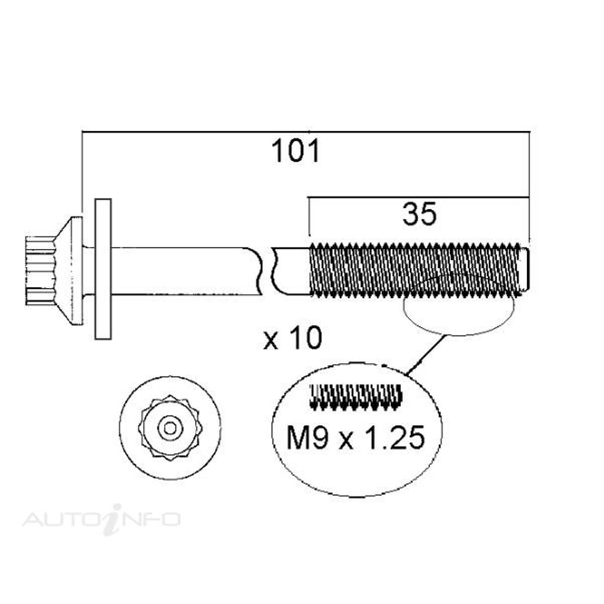 HEAD BOLT SET MITSI 4G13 4G15, , scanz_hi-res