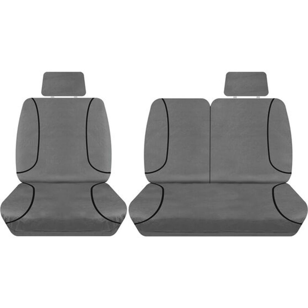 Tradies Canvas Ready Made Seat Covers Front, Grey, Suits Iload Supercheap Auto New Zealand