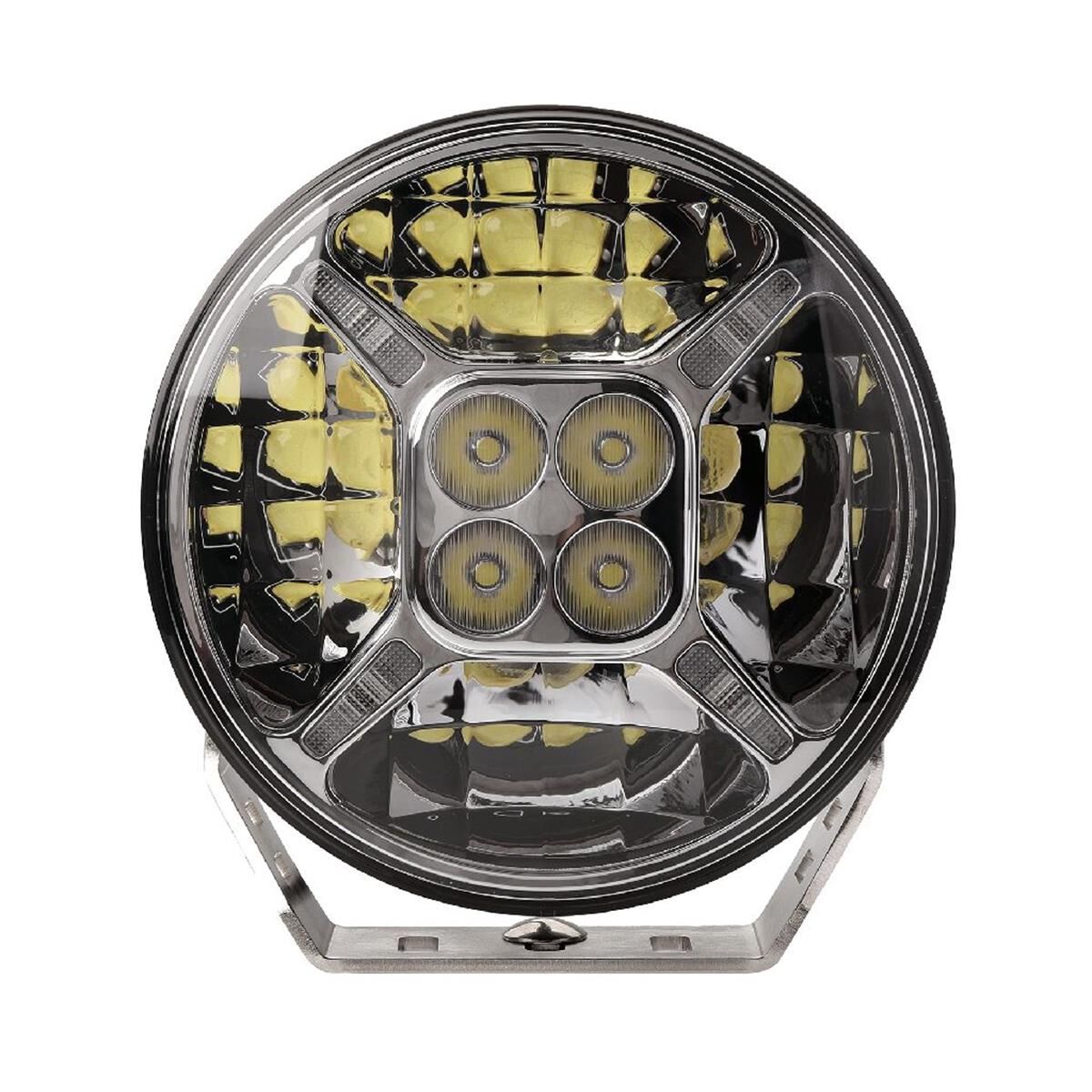 9" RND LED DRIVING LAMP DRIVNG BEAM 9-36V 120W CHR 12,000Lms W/PARK LIGHT, , scanz_hi-res