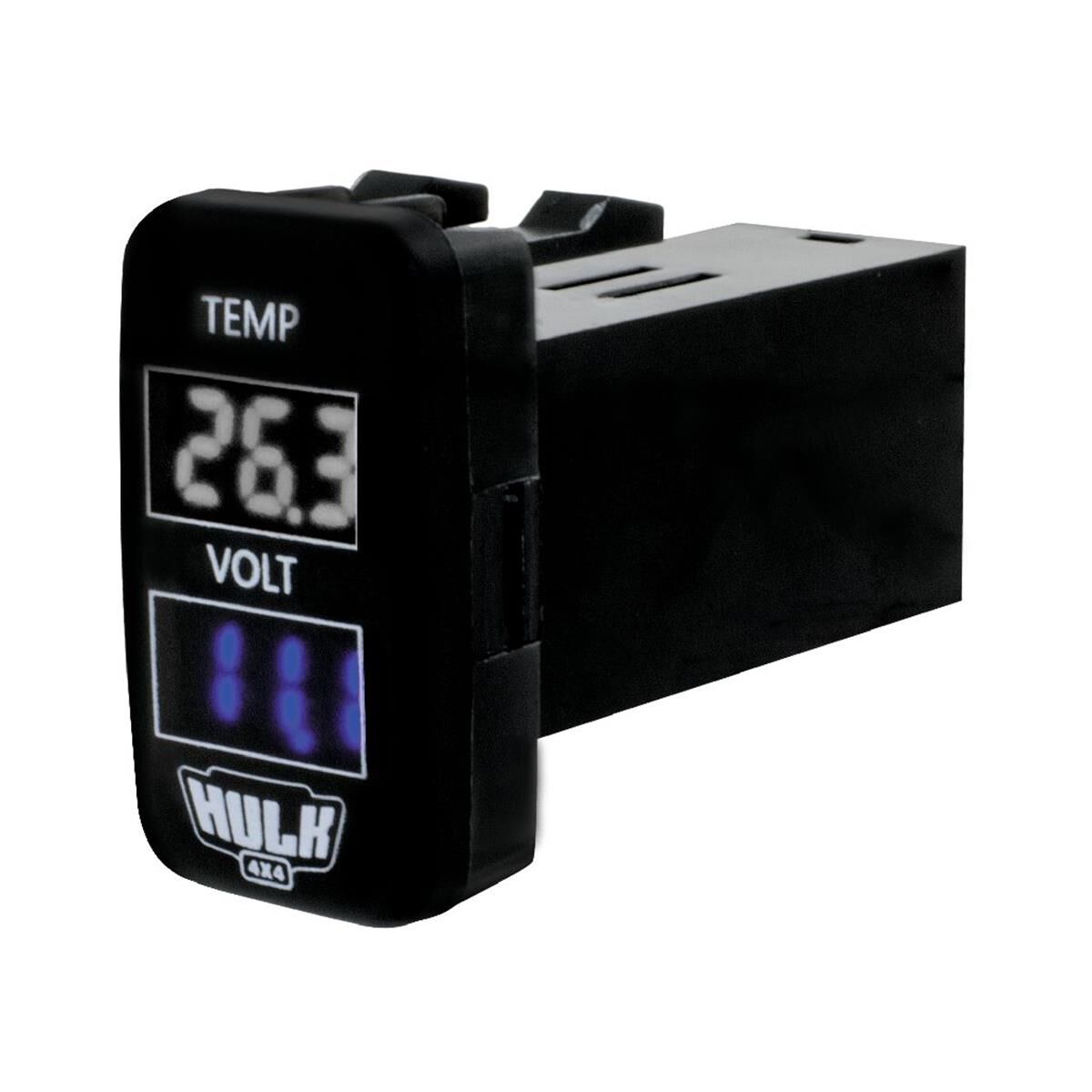 TEMP & VOLTMETER OE RPL T/S EARLY TOYOTA WHITE & BLUE LED 40 x 22mm, , scanz_hi-res