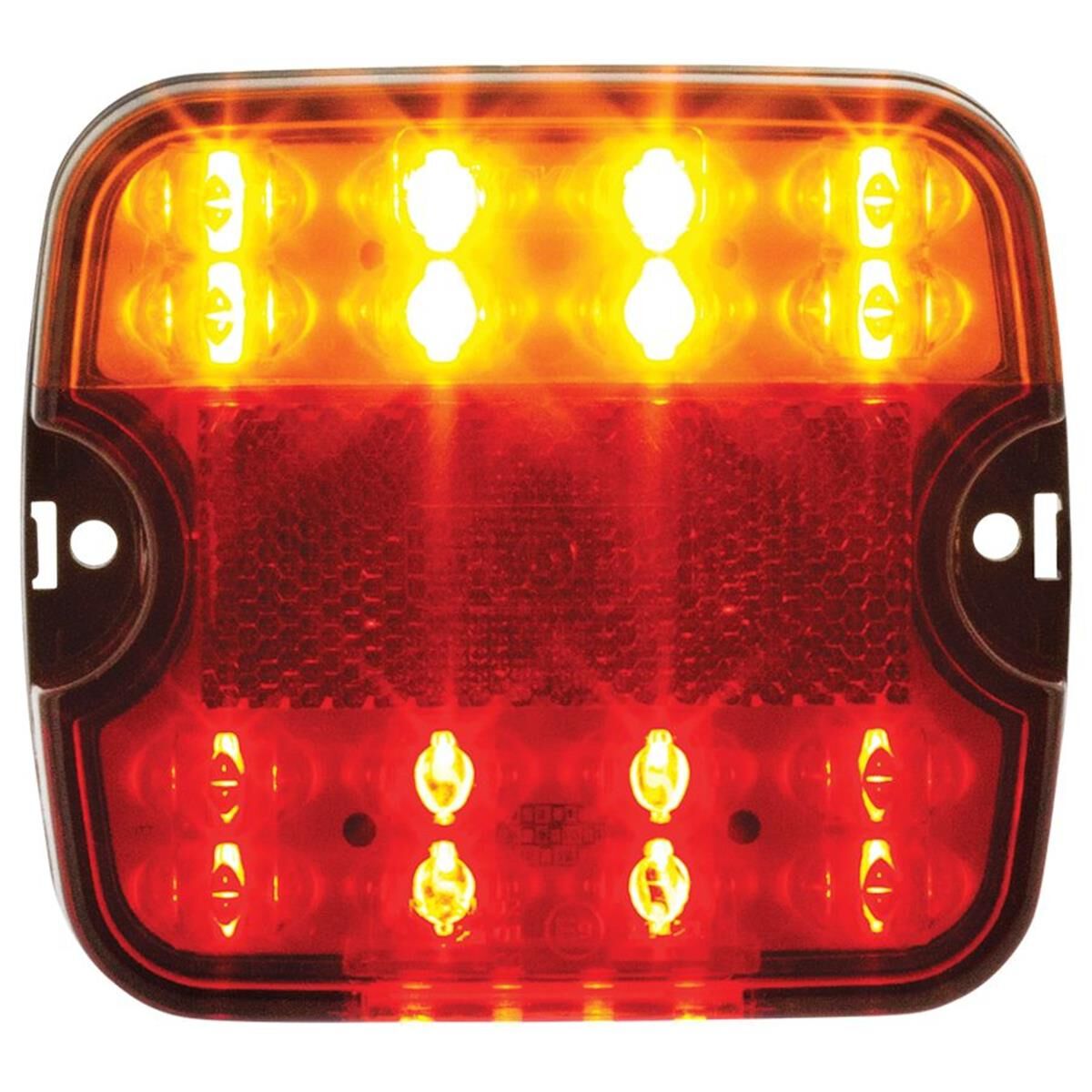 LED STOP/TAIL/IND/LIC PLT LAMP 9-33V W/ REFLEX REFLECTOR 0.5m LEAD 104x94x20mm, , scanz_hi-res