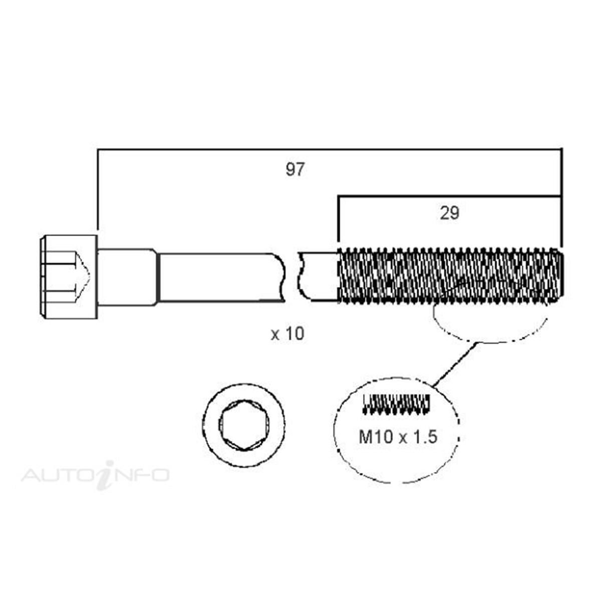 HEAD BOLT SET NISSAN GA14D GA16D, , scanz_hi-res