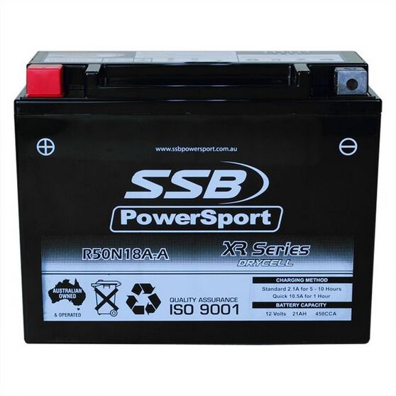 MOTORCYCLE AND POWERSPORTS BATTERY (Y50N18A-A) AGM 12V 21AH 450CCA SSB HIGH PERFORMANCE, , scanz_hi-res