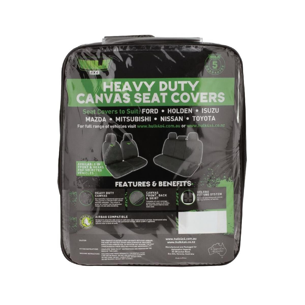 HD CANVAS SEAT COVERS NISSAN NAVARA NP300 06/15> FRONTS, , scanz_hi-res