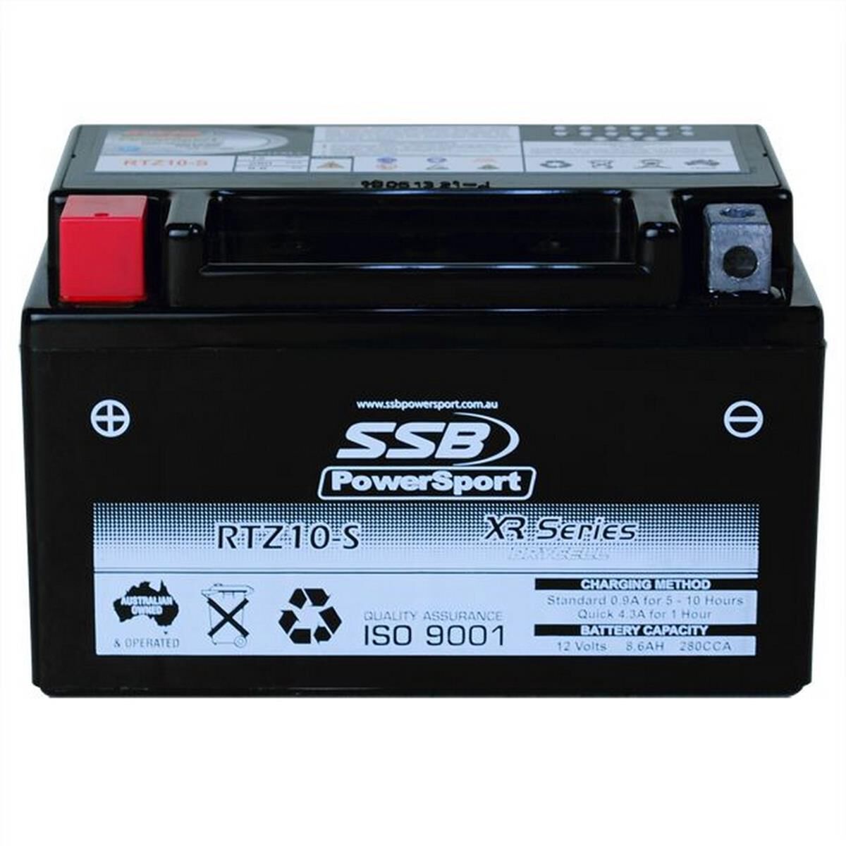 MOTORCYCLE AND POWERSPORTS BATTERY (YTZ10-S) AGM 12V 8.6AH 210CCA BY SSB HIGH PERFORMANCE, , scanz_hi-res