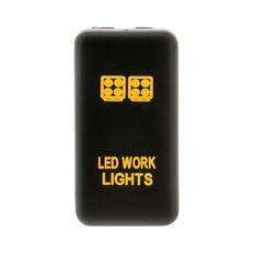 SWITCH PUSH BUTTON ON / OFF OE RPL 12V WORK LIGHT AMBER ILLUM T/S EARLY TOYOTA HULK, , scanz_hi-res