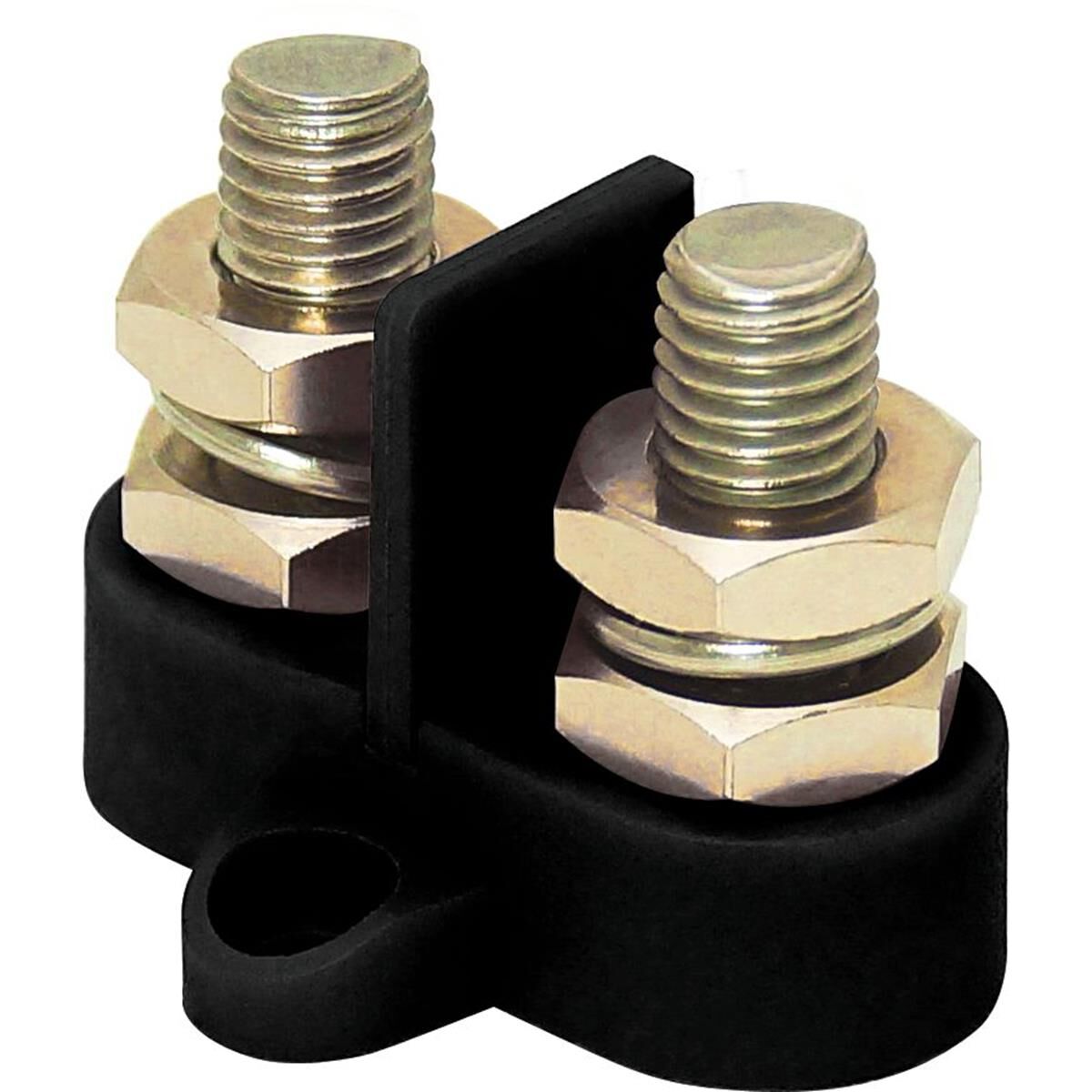 SMALL BASE DUAL POST DIVIDED M8 BLACK  45.3 x 43 x 32.5mm                         JAYLEC, , scanz_hi-res