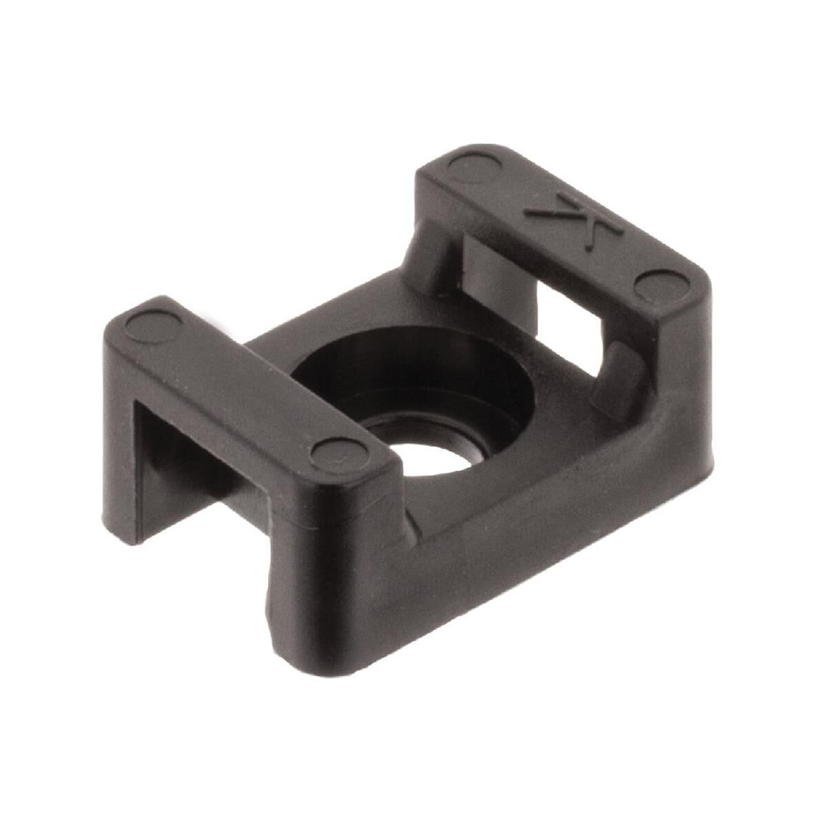 PKT 10 CABLE TIE MOUNT SCREW DOWN  H9.8mm x L23mm x W16mm  BLACK                  JAYLEC, , scanz_hi-res