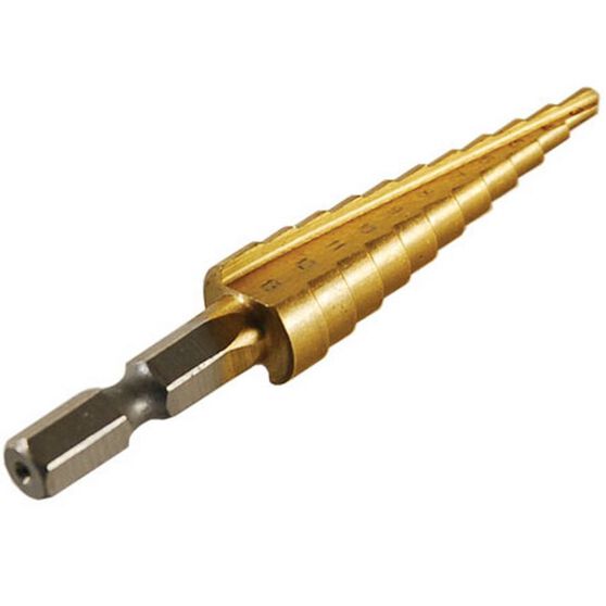 TOOL STEP DRILL 3 - 13MM 11 STEPS TITANIUM COATED, , scanz_hi-res