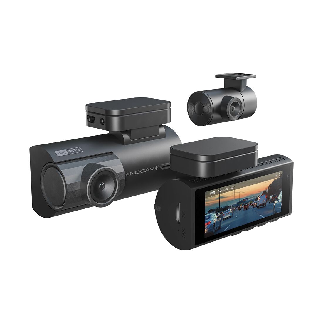 NANOCAM PLUS BARREL 4K FRONT, 1080P REAR,SUPER CAPACITOR 3.2" SCREEN, , scanz_hi-res