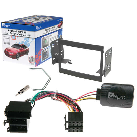 FACIA INSTALL KIT D/DIN GREY FOR VY/VZ, , scanz_hi-res