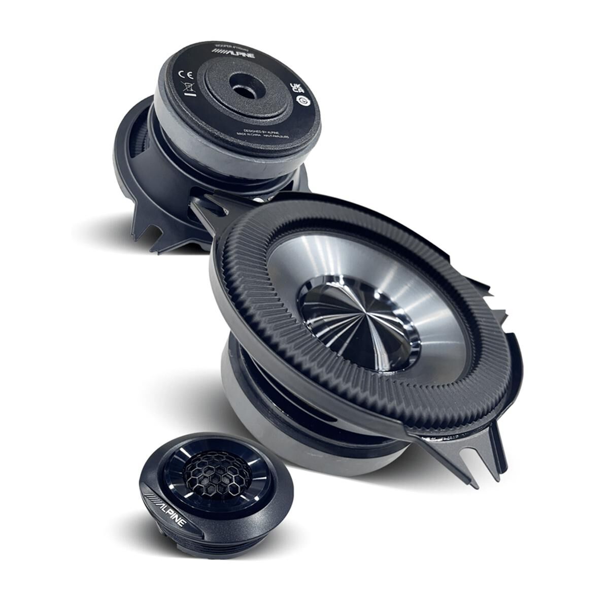 ALPINE (BASSREV-SERIES) 4" COMPONENT SPEAKER 40W RMS 2-WAY, , scanz_hi-res