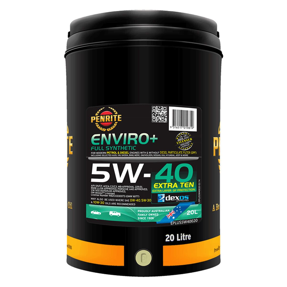 ENVIRO + ENGINE OIL 5W40 20L, , scanz_hi-res