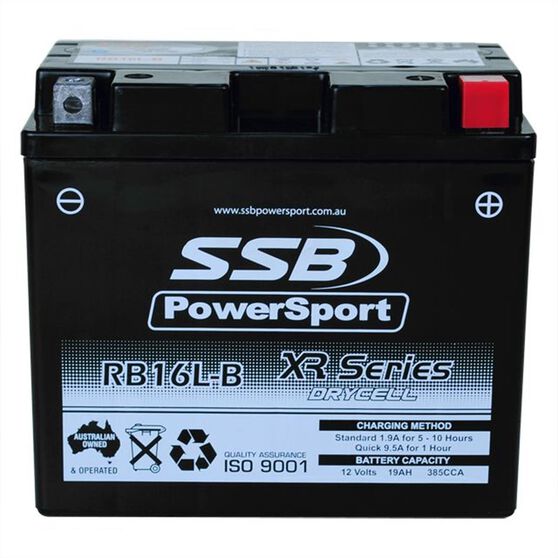 MOTORCYCLE AND POWERSPORTS BATTERY (YB16L-B) AGM 12V 19AH 385CCA BY SSB HIGH PERFORMANCE, , scanz_hi-res