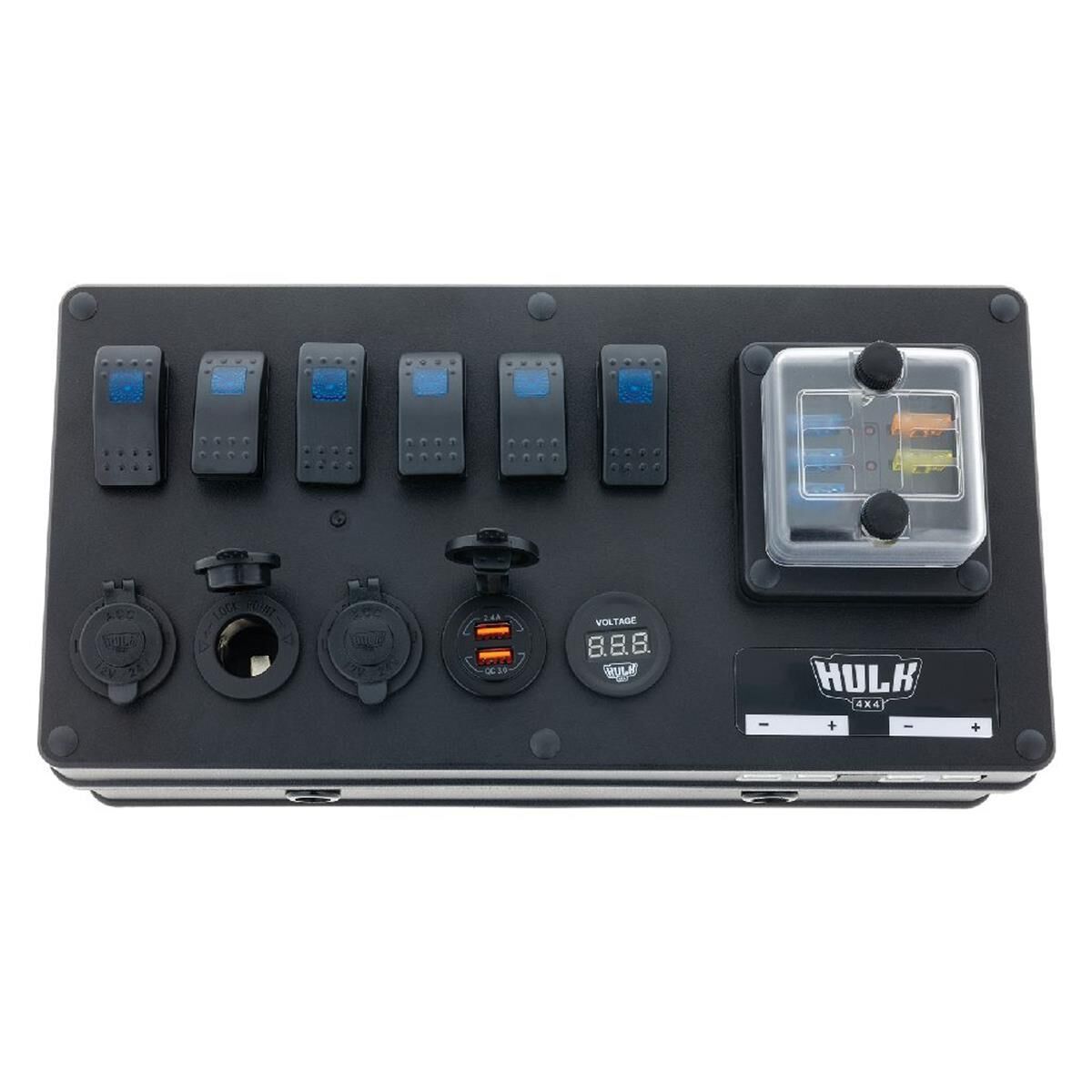 6 WAY DC CONTROL BOX 12/24v ABS PLASTIC VOLT, USB, PLUGS, , scanz_hi-res