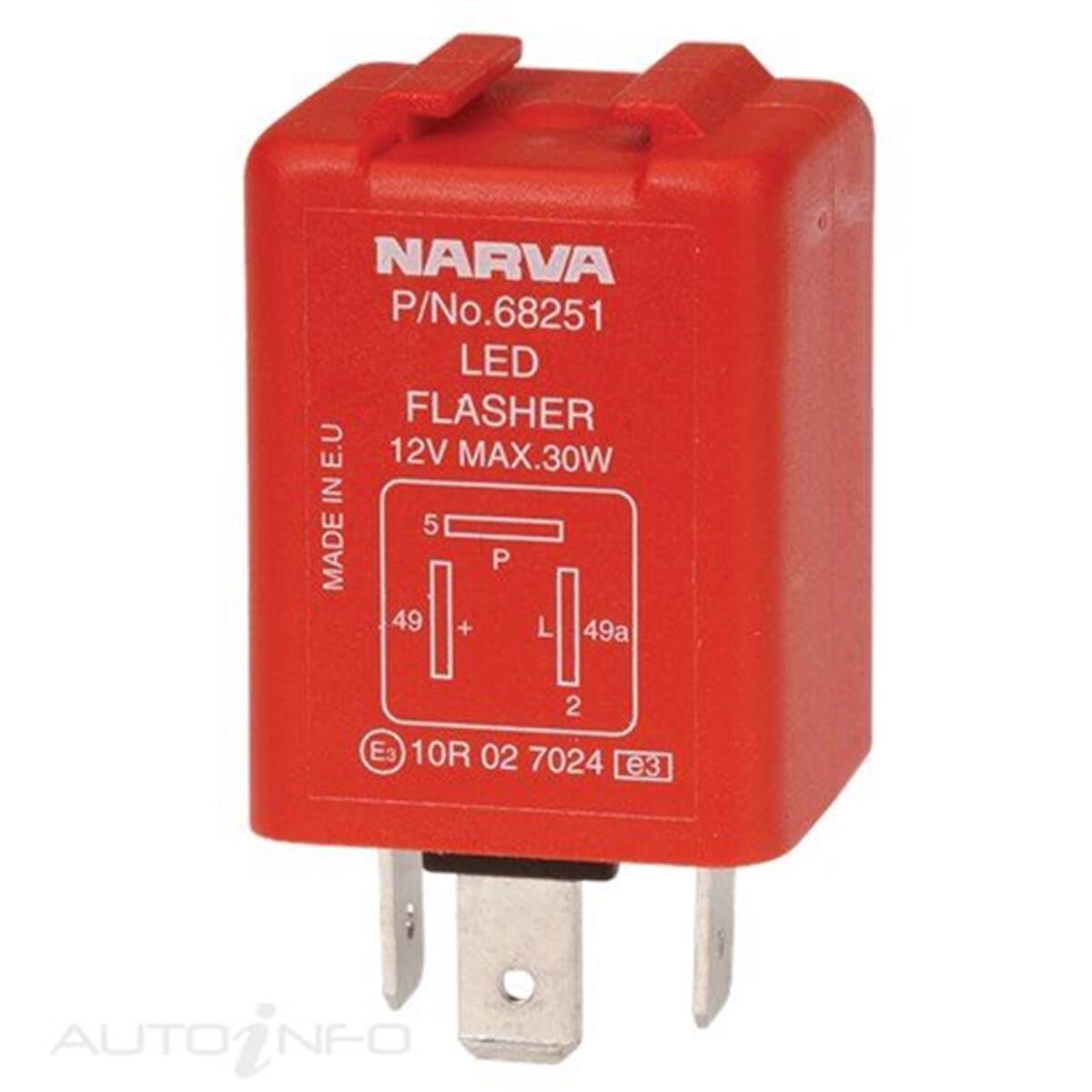 FLASHER ELEC 12V 3PIN LED, , scanz_hi-res