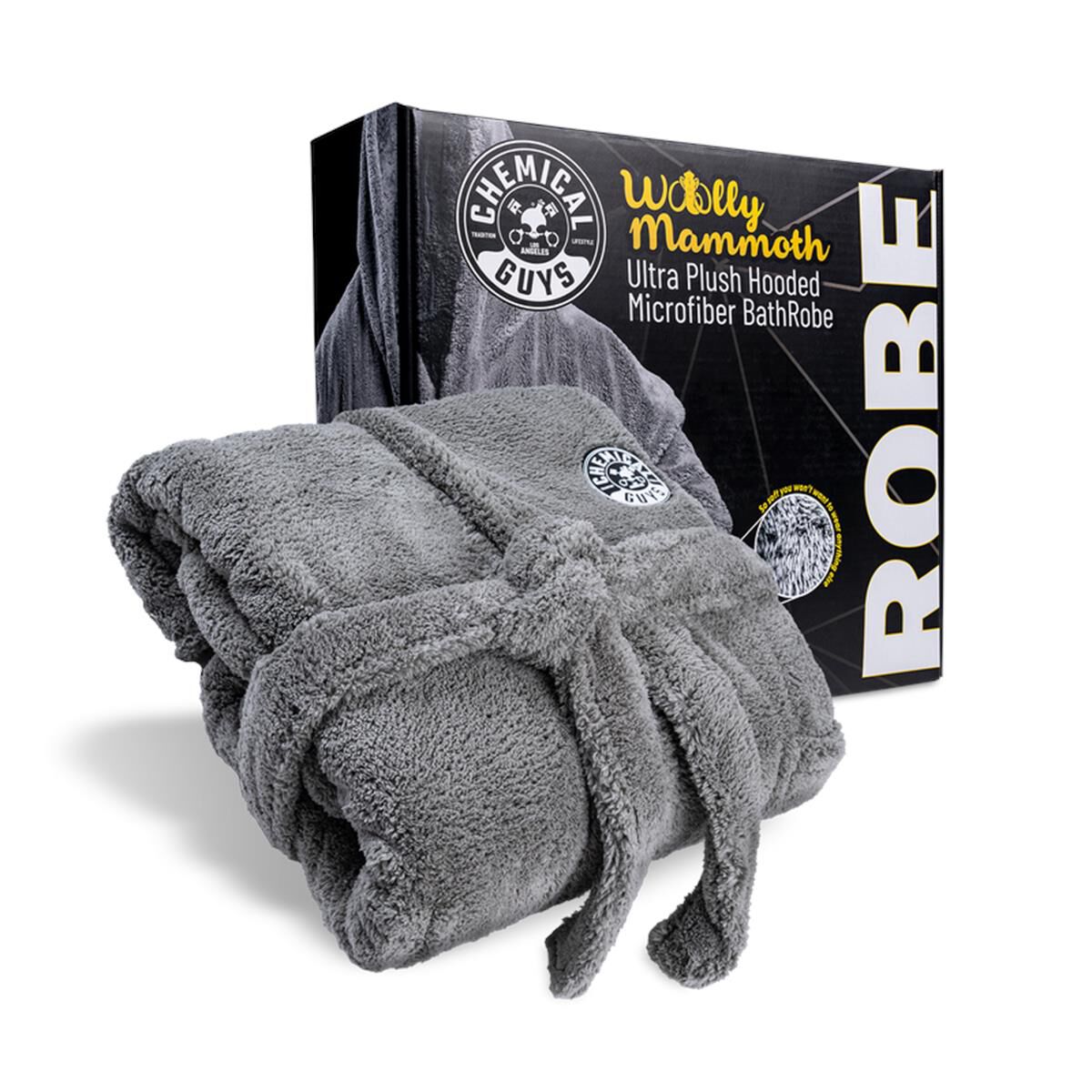 WOOLLY MAMMOTH ULTRA PLUSH HOODED MICROFIBER BATH ROBE M/L, , scanz_hi-res