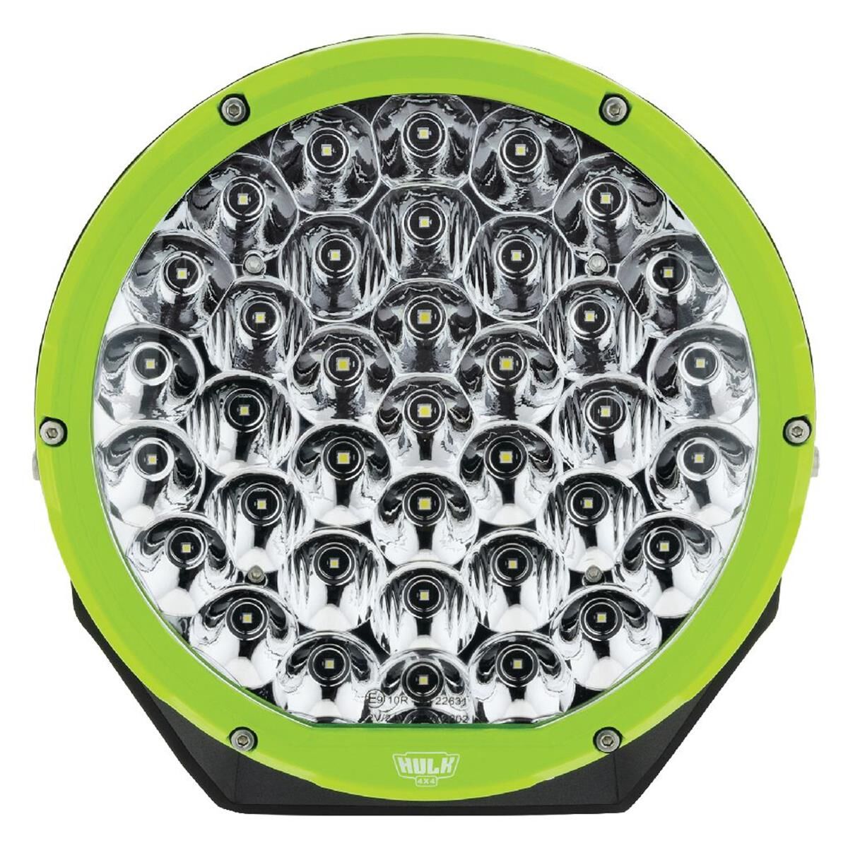 PKT 2 9" RND LED DRIVING LAMP KIT 9-36V 160W 37 LEDs GREEN & BLACK 15,600Lmns, , scanz_hi-res