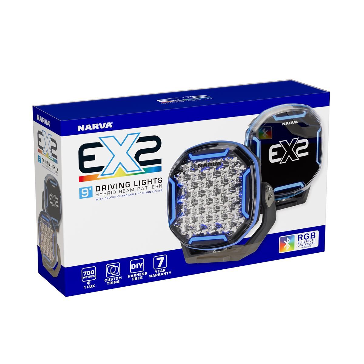 9 INCH EX2-R DRIVING LAMP (PAIR) RGB ENABLED, , scanz_hi-res