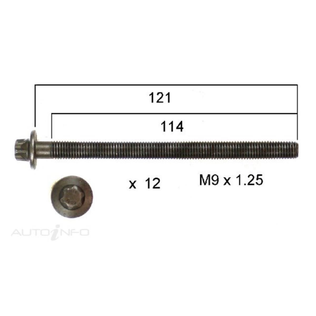 HEAD BOLT SET HOLDEN A14NET, , scanz_hi-res