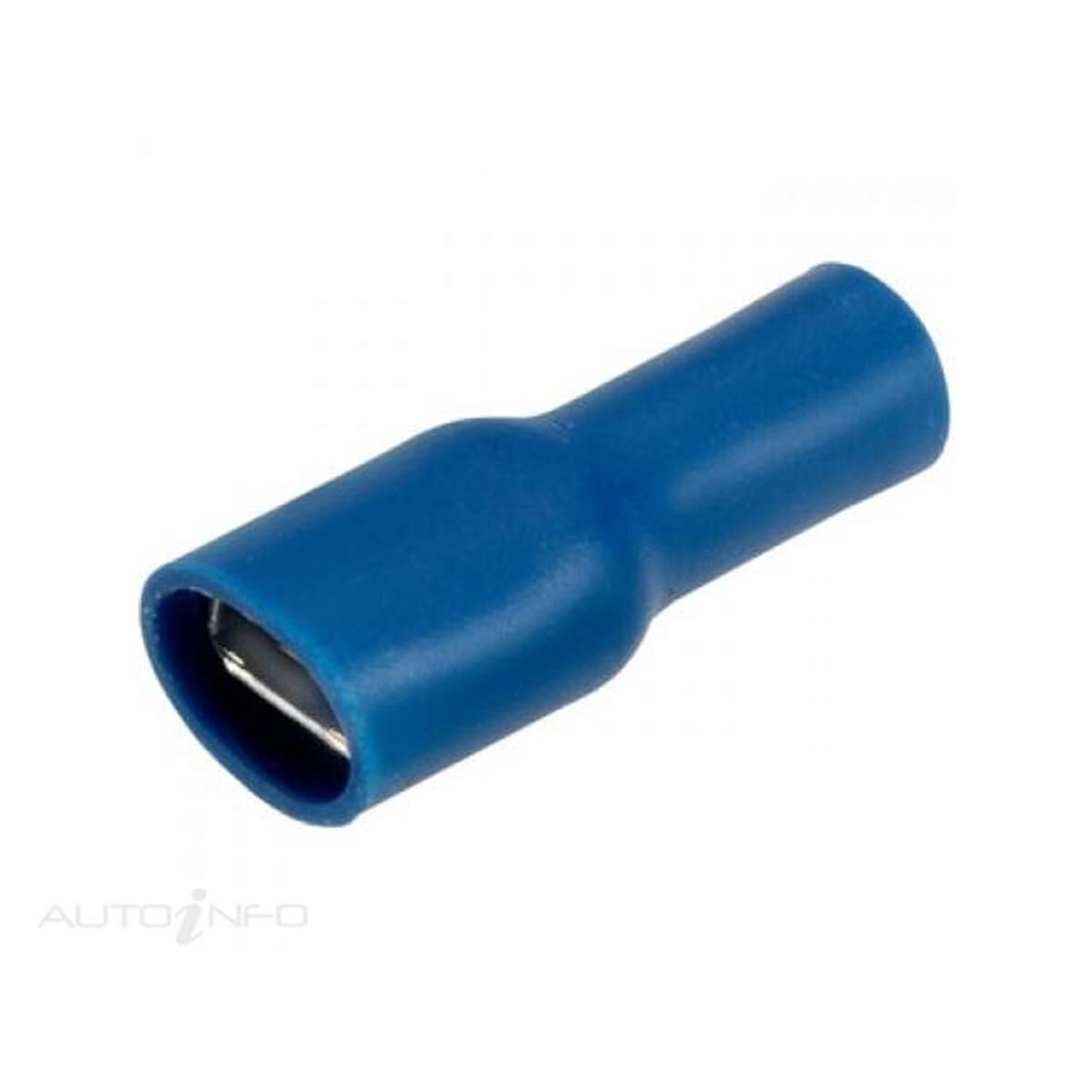 FEMALE BLADE TERMINAL BLUE 6.3mm PK100, , scanz_hi-res