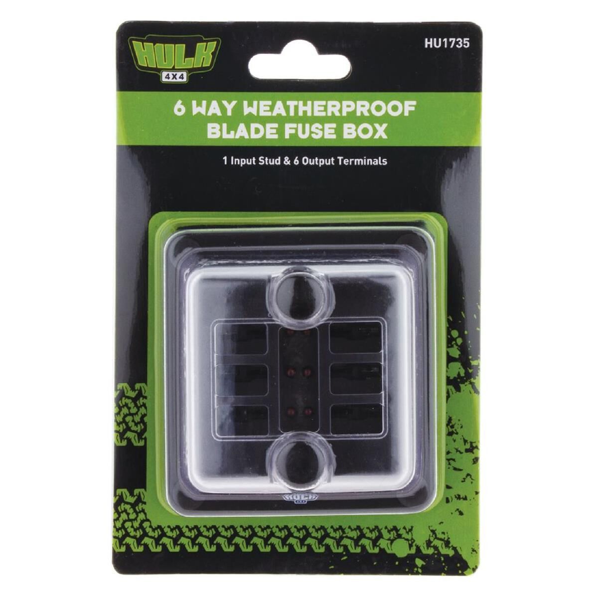 6 WAY FUSE BOX W/PROOF ATS BLADE FUSE 1 IN 6 OUT WITH LED, , scanz_hi-res