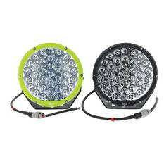 PKT 2 9" RND LED DRIVING LAMP KIT 9-36V 160W 37 LEDs GREEN & BLACK 15,600Lmns, , scanz_hi-res