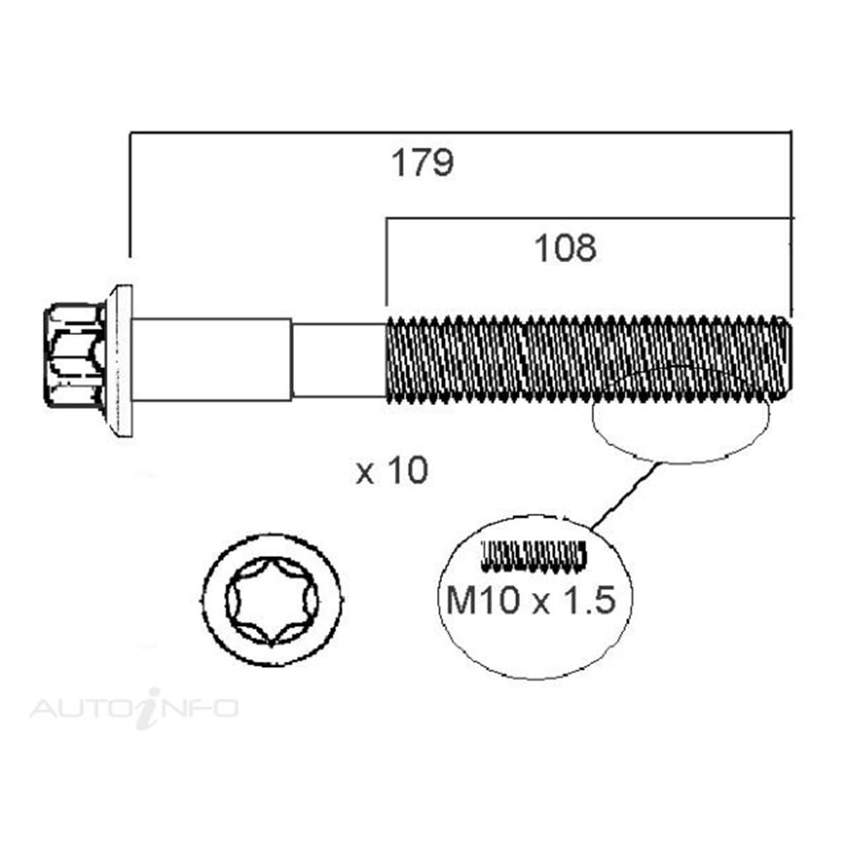 HEAD BOLT SET MERCEDES M266, , scanz_hi-res
