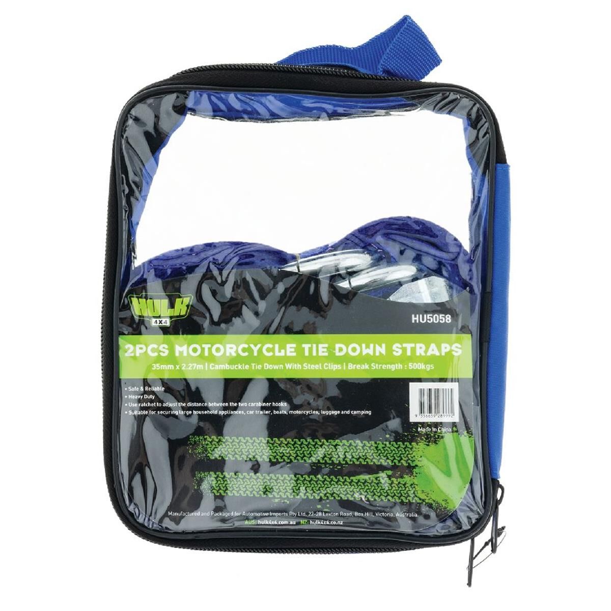 2PCS MOTORCYCLE TIE DOWN STRAP CAMBUCKLE STEEL 500KG LOAD 35MM * 2.27M LENGTH, , scanz_hi-res