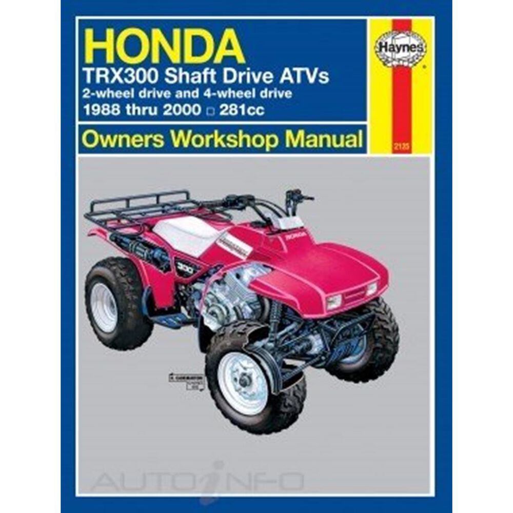 Haynes Repair Manual Honda TRX300 Shaft Drive ATVS 1988 200, M2125