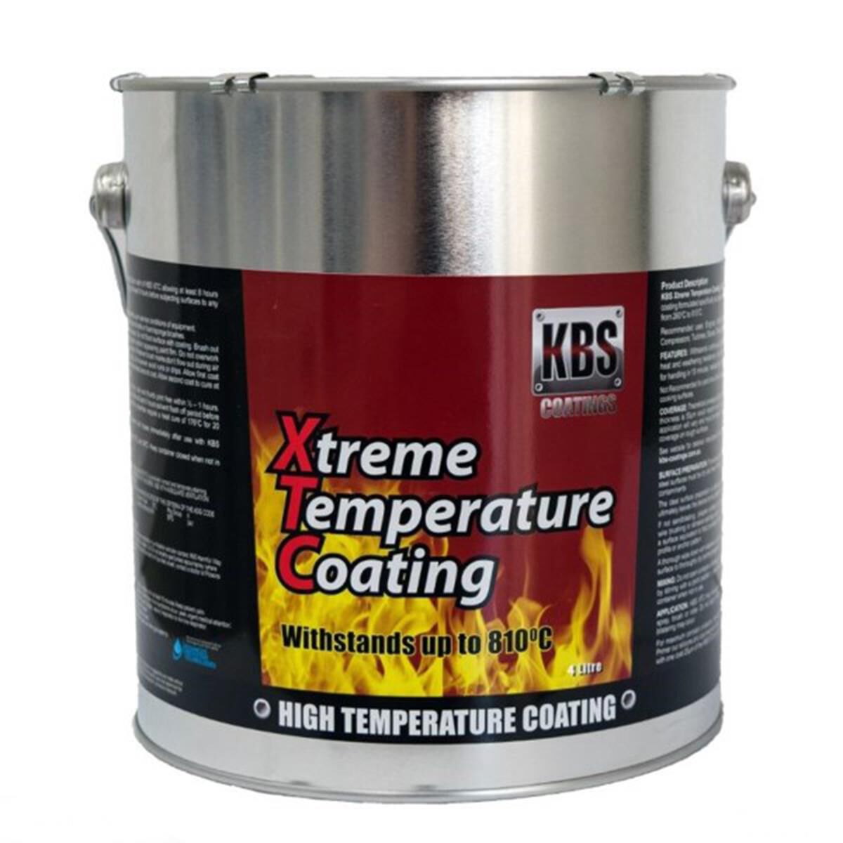 KBS XTC XTREME TEMP COATING ALUMINIUM 4 LITRE, , scanz_hi-res