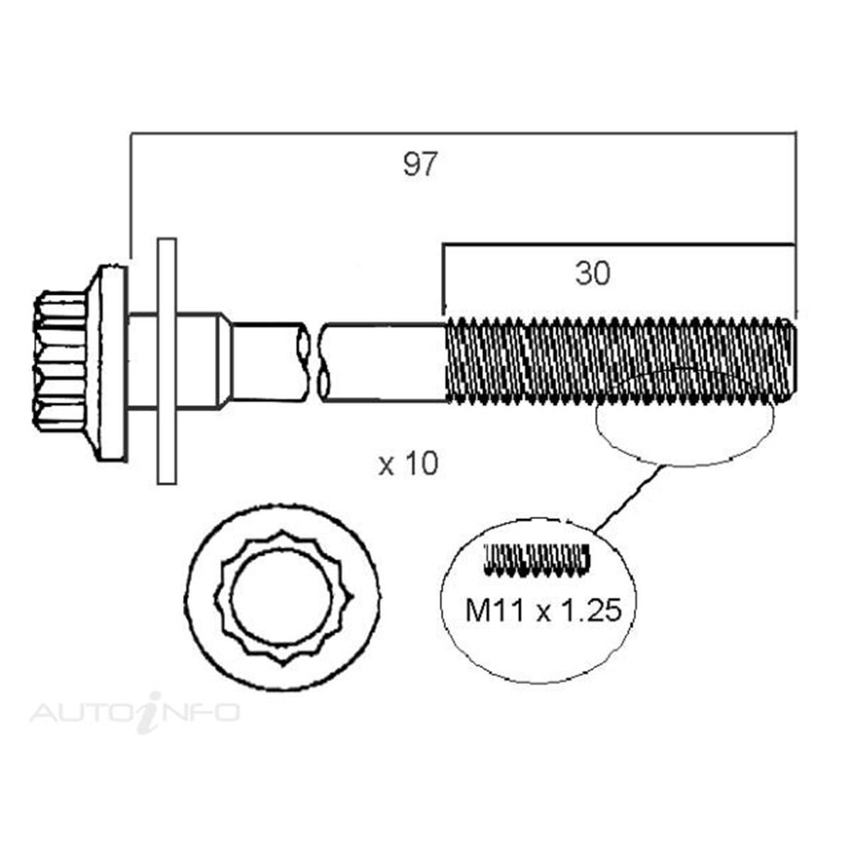 HEAD BOLT SET MITSI/HYUNDAI, , scanz_hi-res