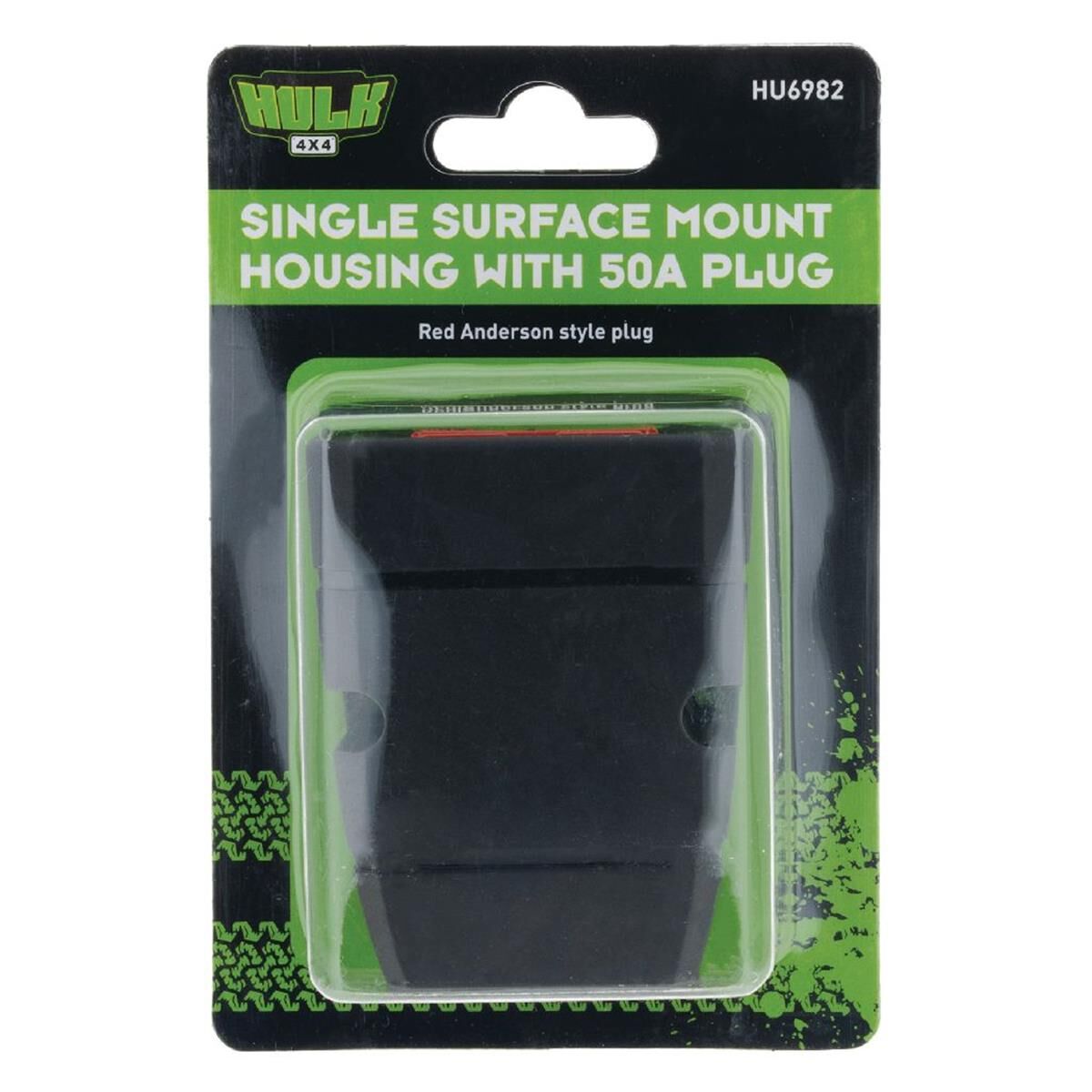 SINGLE SURFACE MOUNT HOUSING 50amp ANDO STYLE PLUG RED, , scanz_hi-res