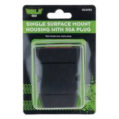 SINGLE SURFACE MOUNT HOUSING 50amp ANDO STYLE PLUG RED, , scanz_hi-res