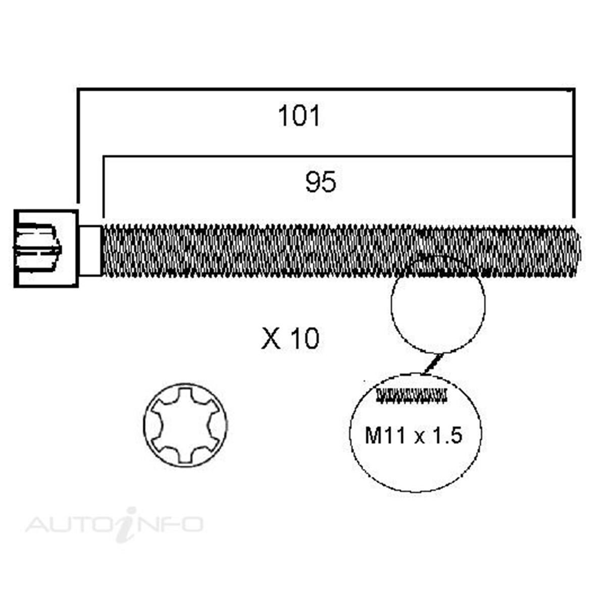 HEAD BOLT SET AUDI VW ADR AEB, , scanz_hi-res