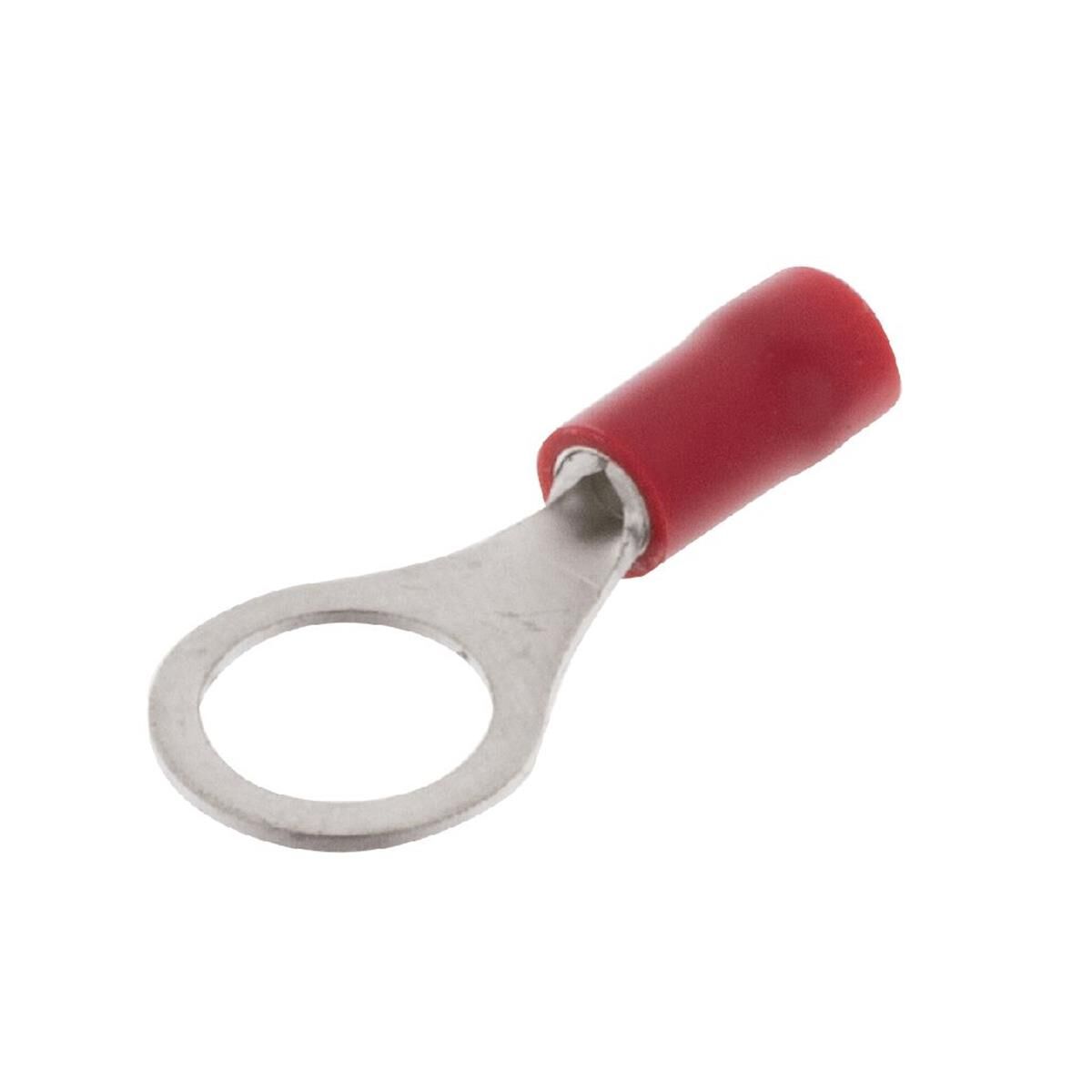 PKT 100 RING TERMINAL 8mm INSUL PVC DOUBLE CRIMP  RED        JAYLEC, , scanz_hi-res