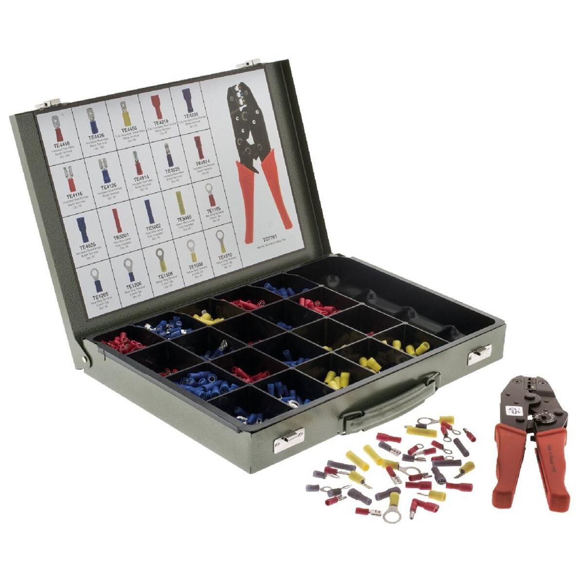 CRIMP TERMINAL ASSORTMENT KIT  1,005 PCS INC CRIMP TOOL  DOUBLE CRIMP TERMS     JAYLEC, , scanz_hi-res